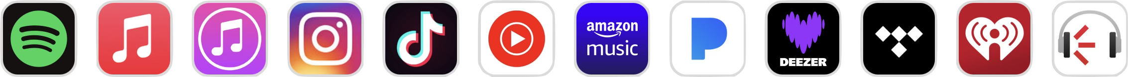 Streaming platforms row 1